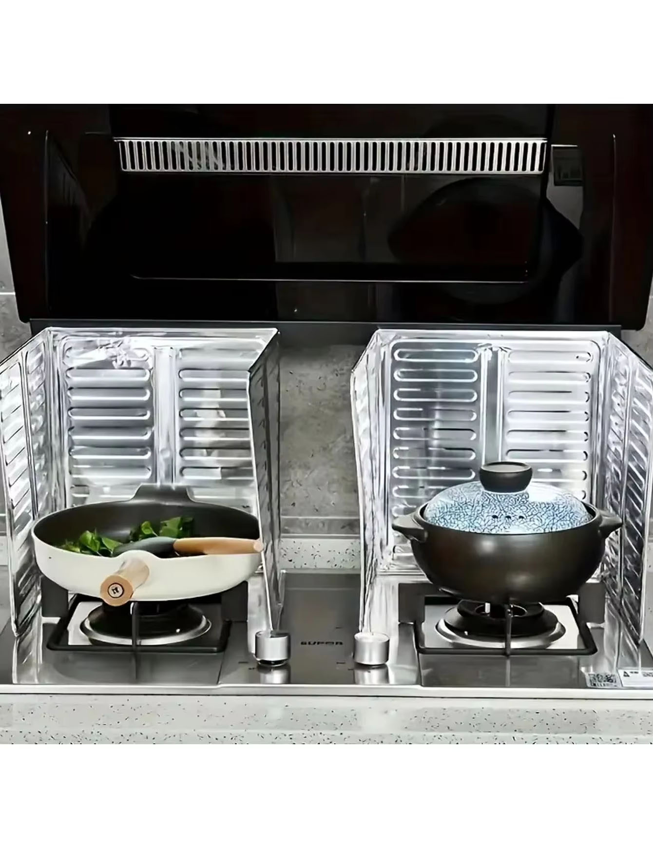 Kitchen Appliances Gas Stove - 3개입 주방 기름 방지판, 스토브 기름
