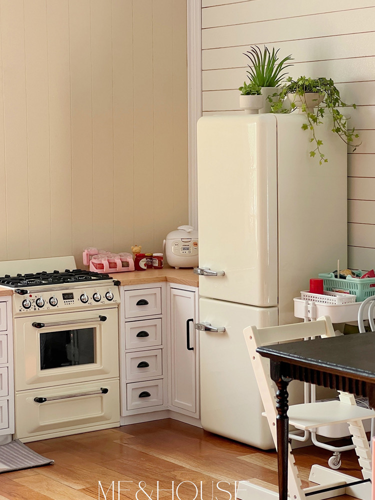 Kitchen Appliances Refrigerators - 1/6 인형 집 모델 가구 액세서리,
