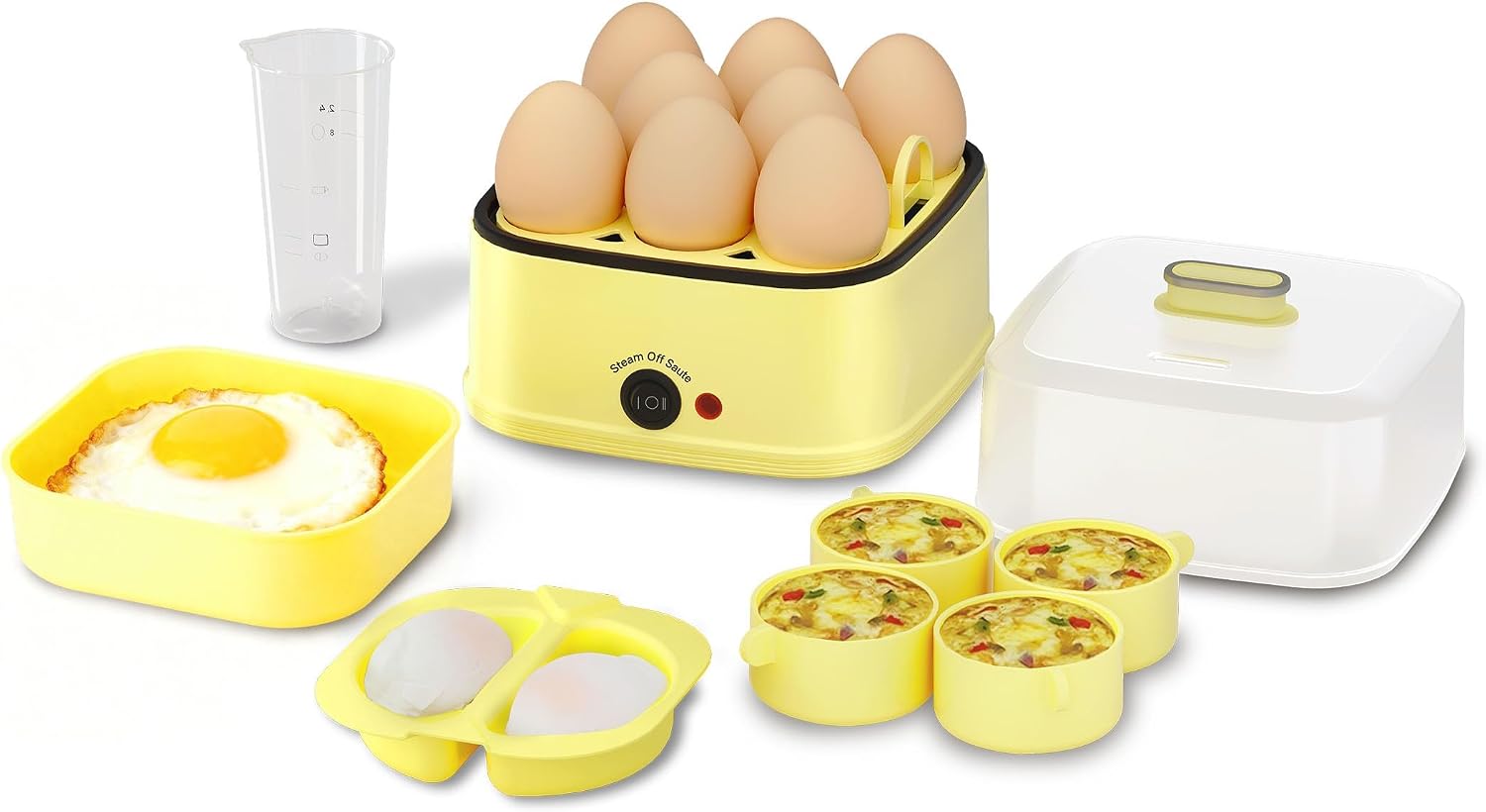 Egg Cooker Rapid - 8-in-1 전기 계란찜기: 단단한 계란, 반숙
