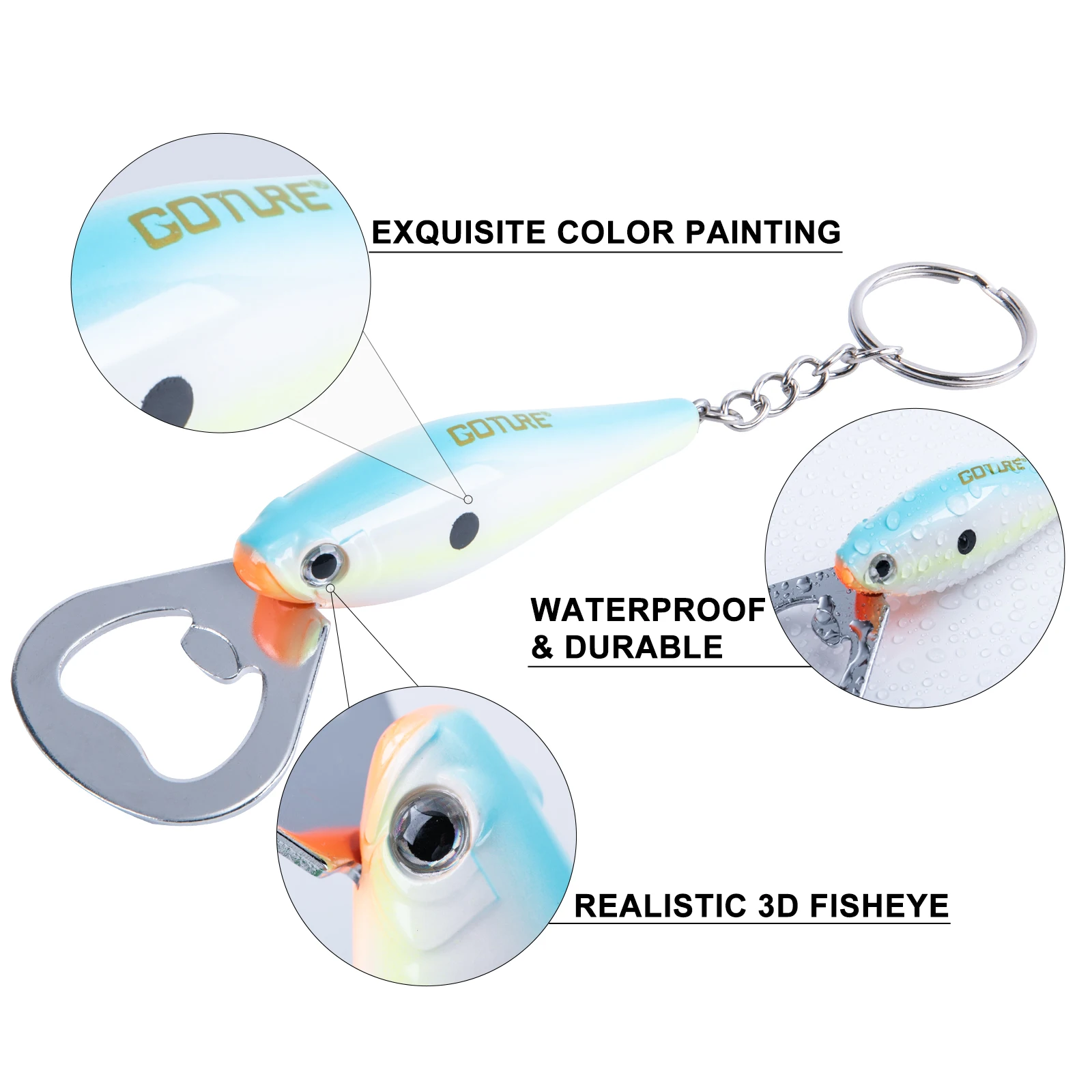Goture 낚시 루어 병따개, 탄소강 물고기 패턴,  - Kitchen Appliances Gift 리뷰 및 가격
