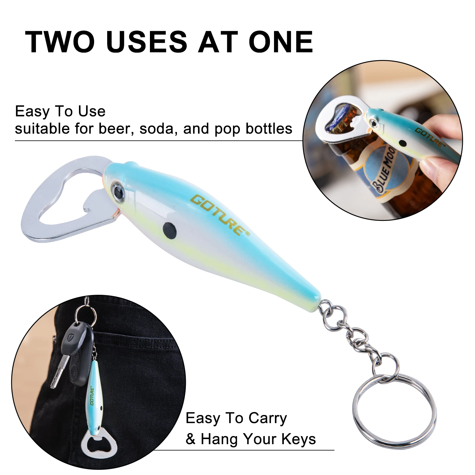Goture 낚시 루어 병따개, 탄소강 물고기 패턴,  - Kitchen Appliances Gift 리뷰 및 가격