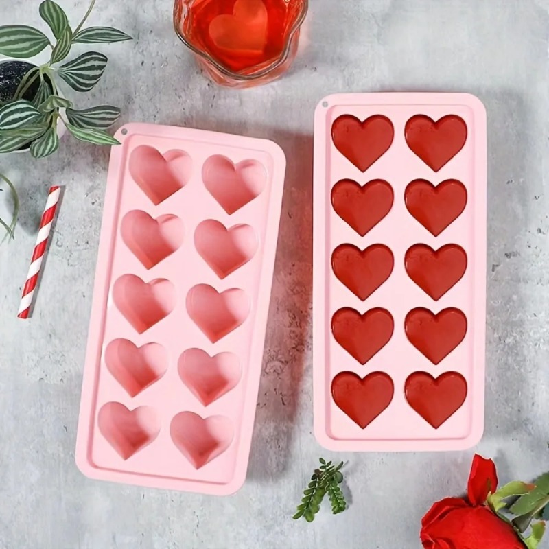 1pcs 하트 모양의 아이스 큐브 몰드 푸딩 캔디 위스 - Kitchen Appliances Best 리뷰 및 가격