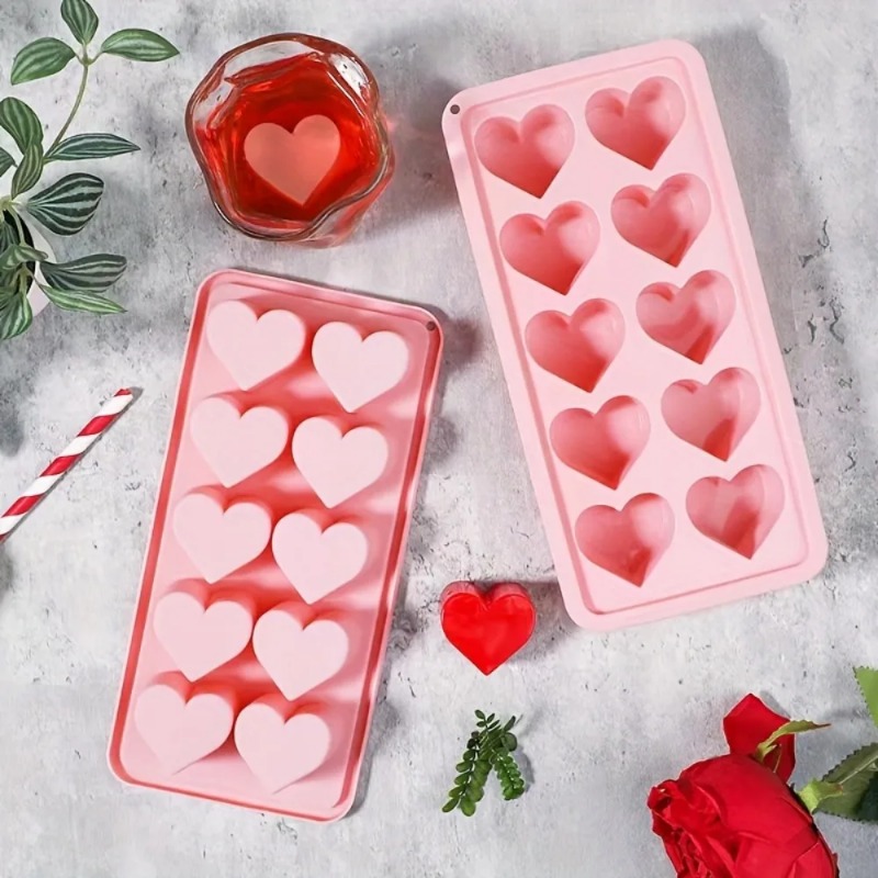 1pcs 하트 모양의 아이스 큐브 몰드 푸딩 캔디 위스 - Kitchen Appliances Best 리뷰 및 가격