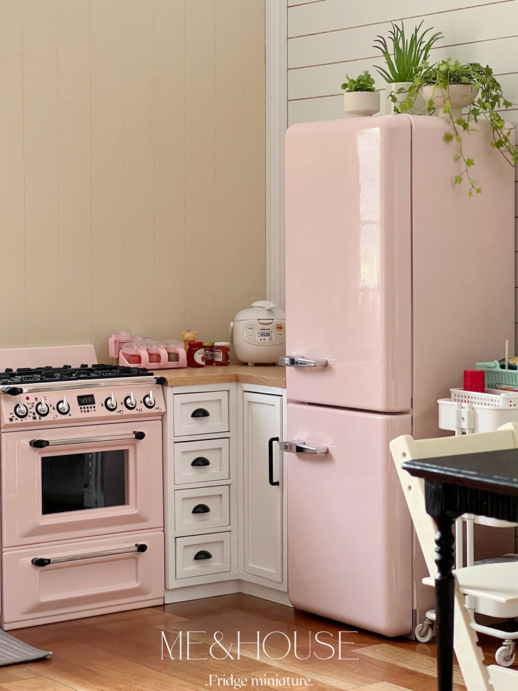 1/6 인형 집 모델 가구 액세서리, 금속 냉장고, 조 - Kitchen Appliances Refrigerators 리뷰 및 가격