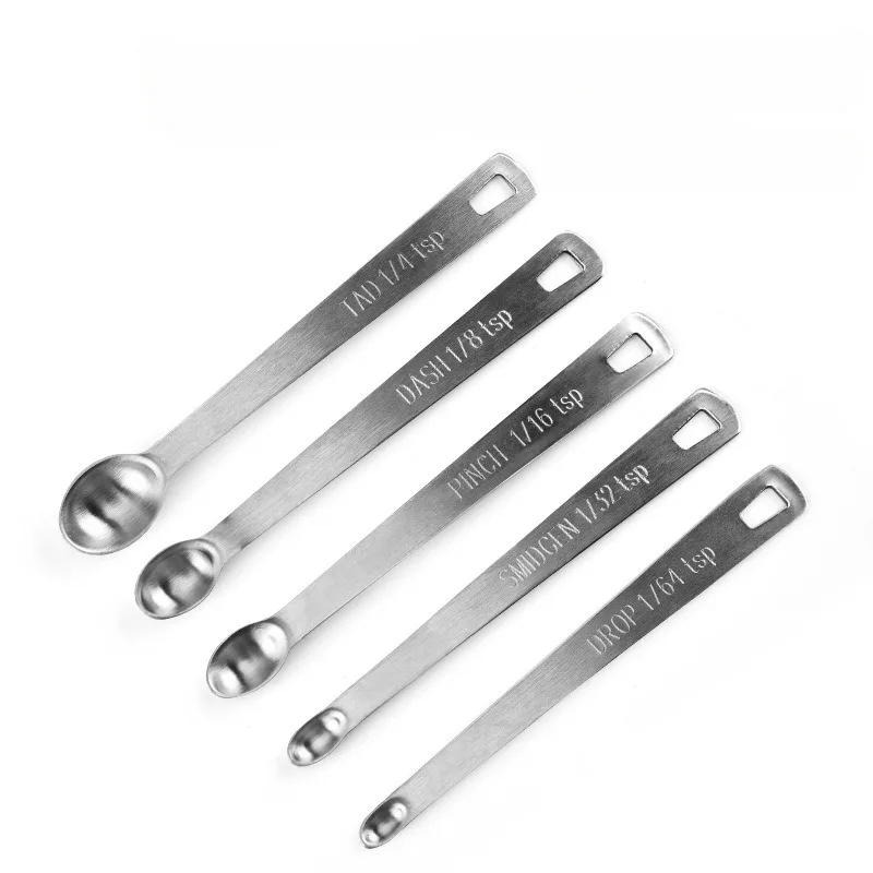새로운 5개 세트 미니 계량 스푼 세트 스테인리스 스틸 - Kitchen Appliances Best 리뷰 및 가격