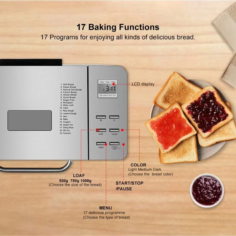 퍼밍홈 스토어 디지털 전기 가정용 주방기기 제빵 프랑스 - Kitchen Appliances Best 리뷰 및 가격