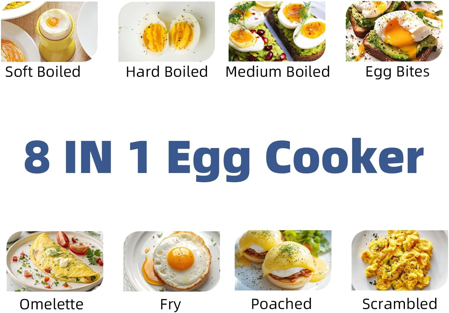 8-in-1 전기 계란찜기: 단단한 계란, 반숙 계란, - Egg Cooker Rapid 리뷰 및 가격