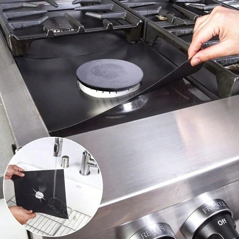 2/4/6/8개 가스레인지 보호 커버 라이너 청소 매트 - Kitchen Appliances Gas Stove 리뷰 및 가격