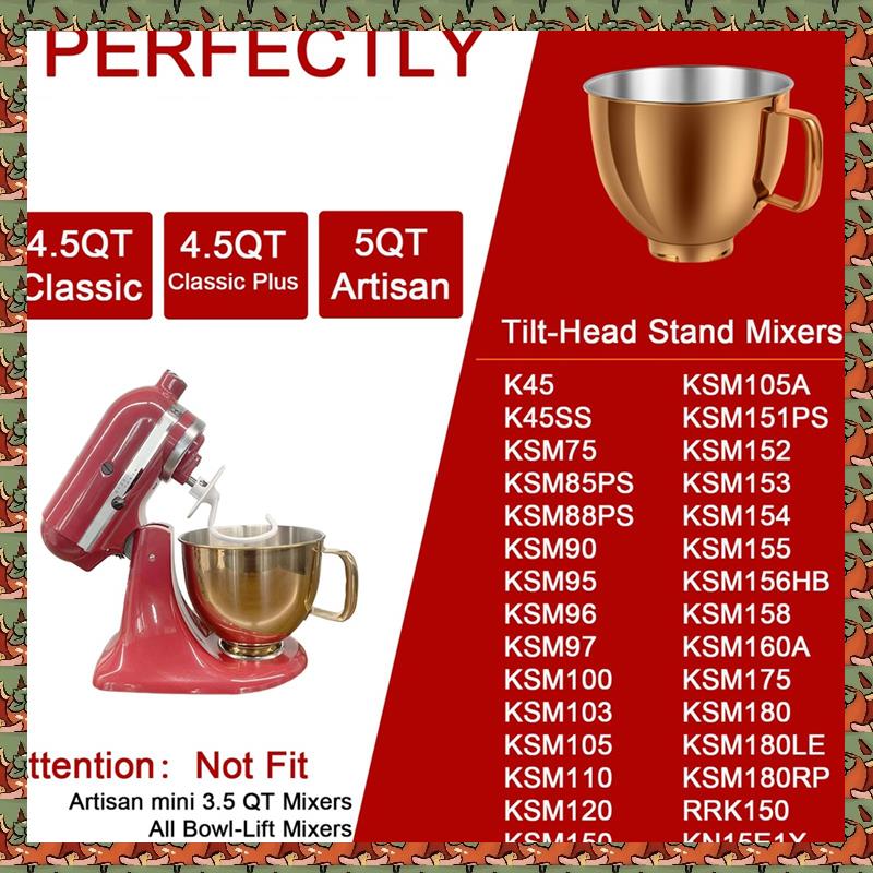 ABLQ 5 QT 스테인레스 스틸 믹서 보울 Kitch - Kitchenaid Mixer Artisan 5Qt 리뷰 및 가격